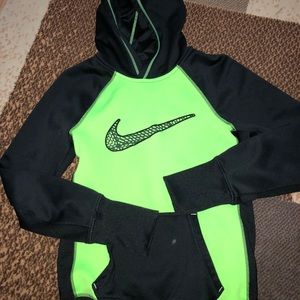 Lime green/black hoodie